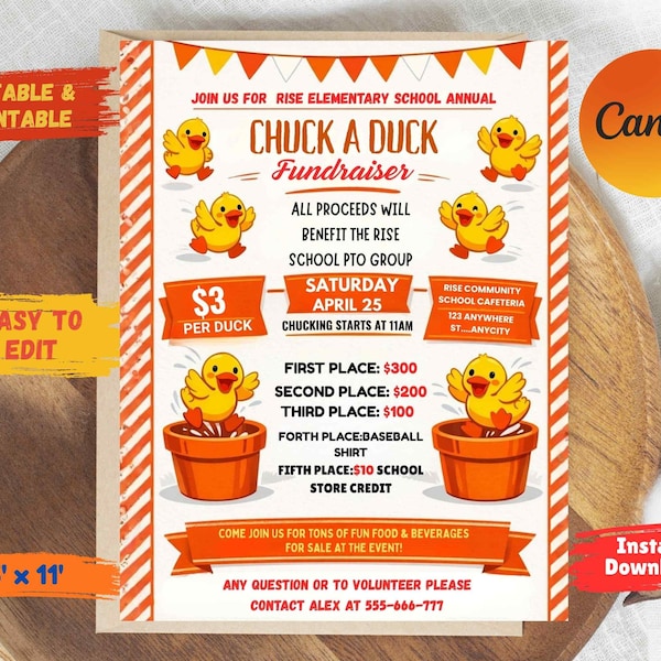 Duck Race Template - Etsy