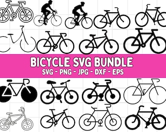 Fahrrad SVG Bundle: Fahrrad Clipart, PNG, PDF & Schnittdateien