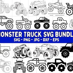 Monster Truck SVG Bundle: Car, Off Road, Cricut & Silhouette Cut Files