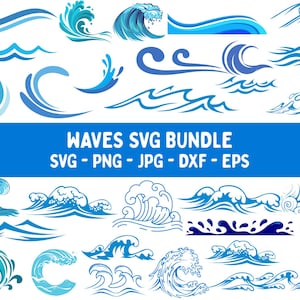 Ocean Wave SVG Bundle: Nautical Cut Files (Digital Download)
