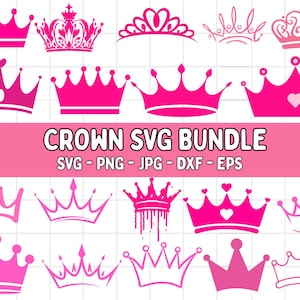Royal Crown Svg, Crown Svg Bundle, King Crown Svg, Queen Crown Svg, Crown Clipart, Princess Tiara Svg, Cricut, Silhouette, Instant Download