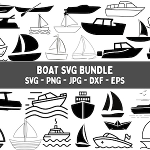 Boat SVG Bundle, Sail Boat Svg, Ship Svg, Speedboat Svg, Cruise Ship Svg, Boat PNG Bundle, Boat Clipart, Boat SVG Cut Files for Cricut