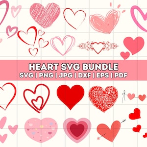 Heart SVG Bundle, Heart Svg, Hand Drawn Heart SVG, Open Heart Svg, Doodle Heart Svg, Sketch Heart Svg, Love Svg, Valentine Svg, Cricut,Png