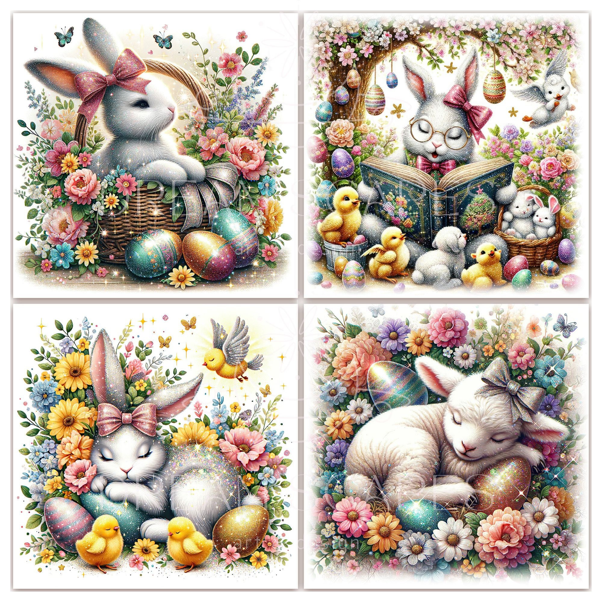 Winlyn 24 Sets Easter Egg Suncatchers Ornaments Decorations DIY Window Paint Art Suncatchers Egg Sun Catchers Painting Craft Kits For Kids