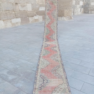 2x19 Long Runner Rug, 2x19 Runner Patchwork Rug Vintage Turkish Runner Corridor Rug, Anatolian Rug, Handmade Rug, 2.3x18.7 Feet Tax Free U