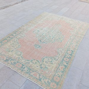 Vintage Turkish Heriz Rug: 6.5x9.8 ft, Boho Home Decor