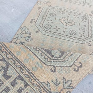 Tapete corredor extra longo de lã: Tapete corredor turco vintage de patchwork 2x20 com design Oushak, 2,2x20 pés (67x61 metros), isento de impostos nos EUA.