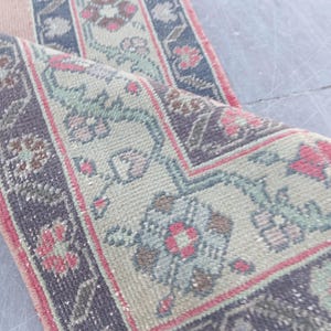 Vintage Turkish Runner Rug: Small Corridor Rug, 2x6 ft