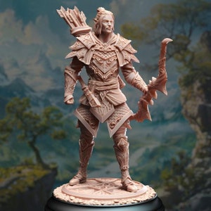 DnD Starter miniature Elf archer dnd mini Dungeons and Dragons mini Primal collections Miniatures for Heroquest, dnd minis 3d printed