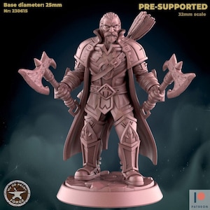 Vampire hunter miniature for Dnd world of warcraft minis Dungeons and Dragons mini 3d printed miniatures for Heroquest wow inspired minis