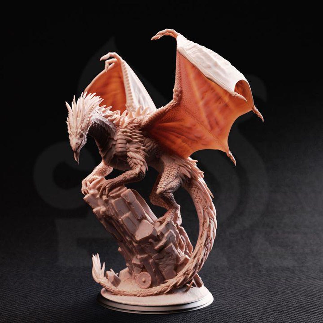 Dnd Green Dragon Mini Large Boss Miniature Dnd Enemy Gargantuan for ...