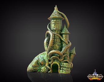 Dnd Kraken dice Tower Dungeons and Dragons Gift DnD Baldur's gate Dice tower Gift for TTRPG gaming dungeons and dragons miniature Fantasy