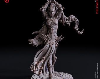 DnD Elf Druid miniature for D&D shapeshifter Hero Character for Dungeons and Dragons mini Heroquest rpg Role playing table top dice game