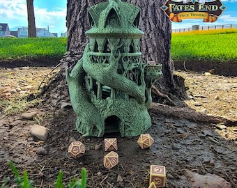 Dnd Druid dice Tower Dungeons and Dragons Gift DnD Baldur's gate Dice tower Gift for TTRPG gaming Heroquest miniature Fantasy