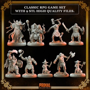 DnD Campaign miniatures Bundle Wizard orc tower set Dungeons and Dragons mini Primal collections for Heroquest Starter pack and expansions