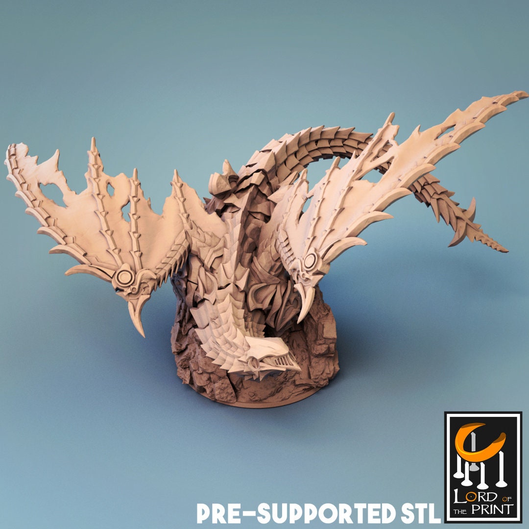 Dnd Steel Dragon Miniature Dnd Huge Enemy Mini for Dungeons and Dragons ...