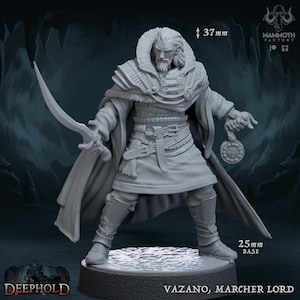DnD Fire Sorcerer Hero mini DnD miniatures Playable Characters mini for Dungeons and Dragons mini for Heroquest ttrpg Gaming I Mammoth