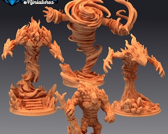 DnD Elemental miniatures bundle dungeons and dragons minis set perfect for Heroquest dragonblade and DnD 3d printed Elementals pack