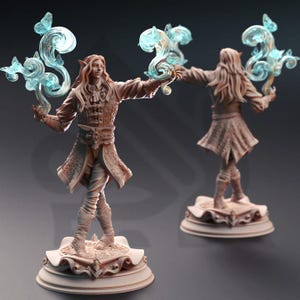 DnD illusionist Wizard apprentice miniature Human mage dnd mini Dungeons and Dragons Miniature bundle for Heroquest D&D minis 3d printed