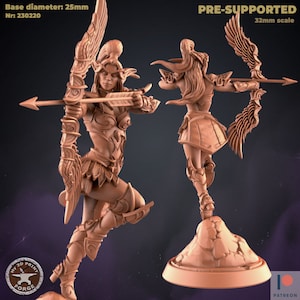 DnD Night elf miniature for Dnd world of warcraft minis Dungeons and Dragons mini 3d printed miniatures for Heroquest night elf hunter mini
