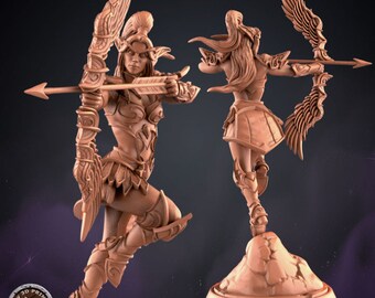 DnD Night elf miniature for Dnd world of warcraft minis Dungeons and Dragons mini 3d printed miniatures for Heroquest night elf hunter mini
