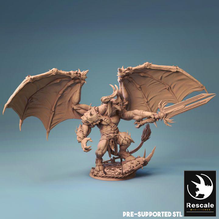 Dnd Hell Demon Mini Winged Deamon Model for Dungeons and Dragons Balor ...