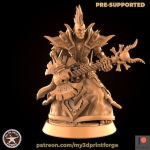 DnD Undead Rock music miniature for Dnd world of warcraft minis Dungeons and Dragons mini 3d printed miniature Heroquest wow inspired minis
