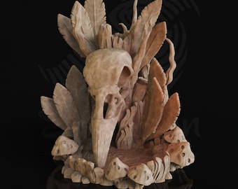 DnD raven lord Dice Tower miniatures Dungeons and Dragons Gift for him DnD Dice Gift for table top gaming Heroquest miniature Fantasy skull