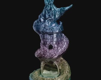 Dnd Snake dice Tower Dungeons and Dragons Gift DnD Baldur's gate Dice tower Gift for TTRPG gaming dungeons and dragons miniature Fantasy