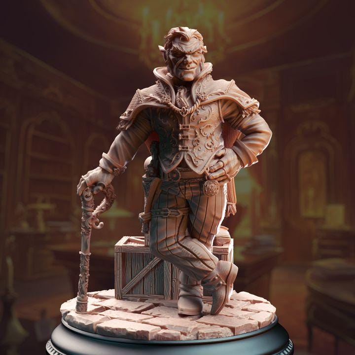 DnD Rogue guild leader shadow thieves  miniature Beginners dnd set Dungeons and Dragons mini Primal collections for Heroquest Starter pack