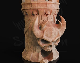 Dnd Demon dice Tower Dungeons and Dragons Gift DnD Baldur's gate Dice tower Gift for TTRPG gaming Heroquest miniature Fantasy