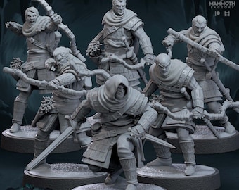 DnD Rogue bandit assassin miniatures bundle for DnD miniature thief mini for Dungeons and Dragons mini for Heroquest ttrpg tabletop