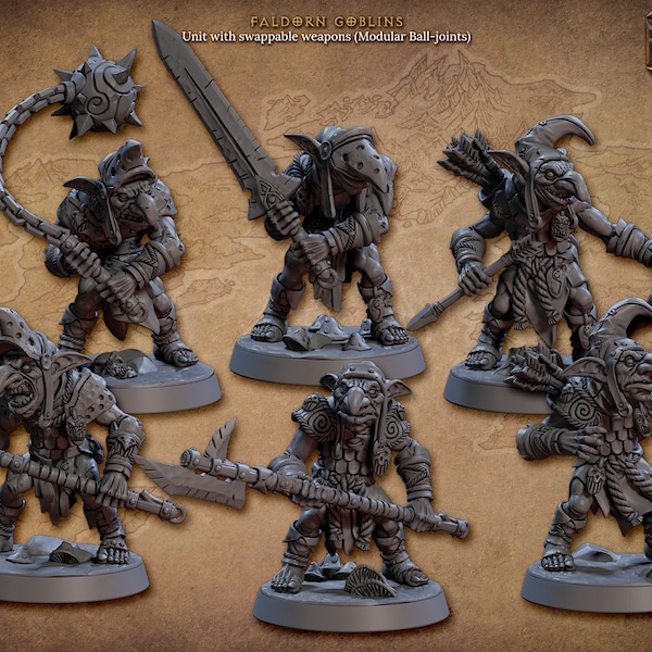 DnD Goblin horde miniatures Bundle Orc warband enemy mini for Dungeons and Dragons mini Mammoth miniatures for Heroquest ttrpg DnD mini