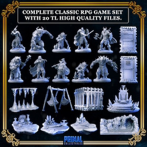 DnD Campaign miniatures Bundle Freezing Darkness set Dungeons and Dragons mini Primal collections for Heroquest Starter pack and expansions