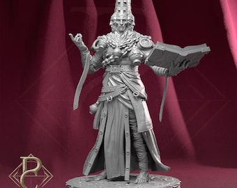 War Prophet Priest, Heretic Priest Character miniature Knight of the bell DND models Trench Crusade compatible TTRPG Trench Heretic legion