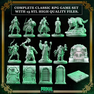 DnD Campaign miniatures Bundle Mirror maze set Dungeons and Dragons mini Primal collections for Heroquest Starter pack and expansions
