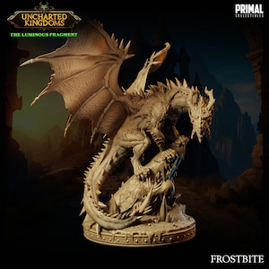 DnD Ice Dragon mini Large frost boss miniature dnd enemy mini for Dungeons and Dragons mini  miniature for Heroquest dragon mini frostmaiden