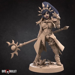 DnD female sorcerer miniature for Dungeons and Dragons mini for Heroquest pathfinder DnD printed minis Diablo style mage wizard Role playing