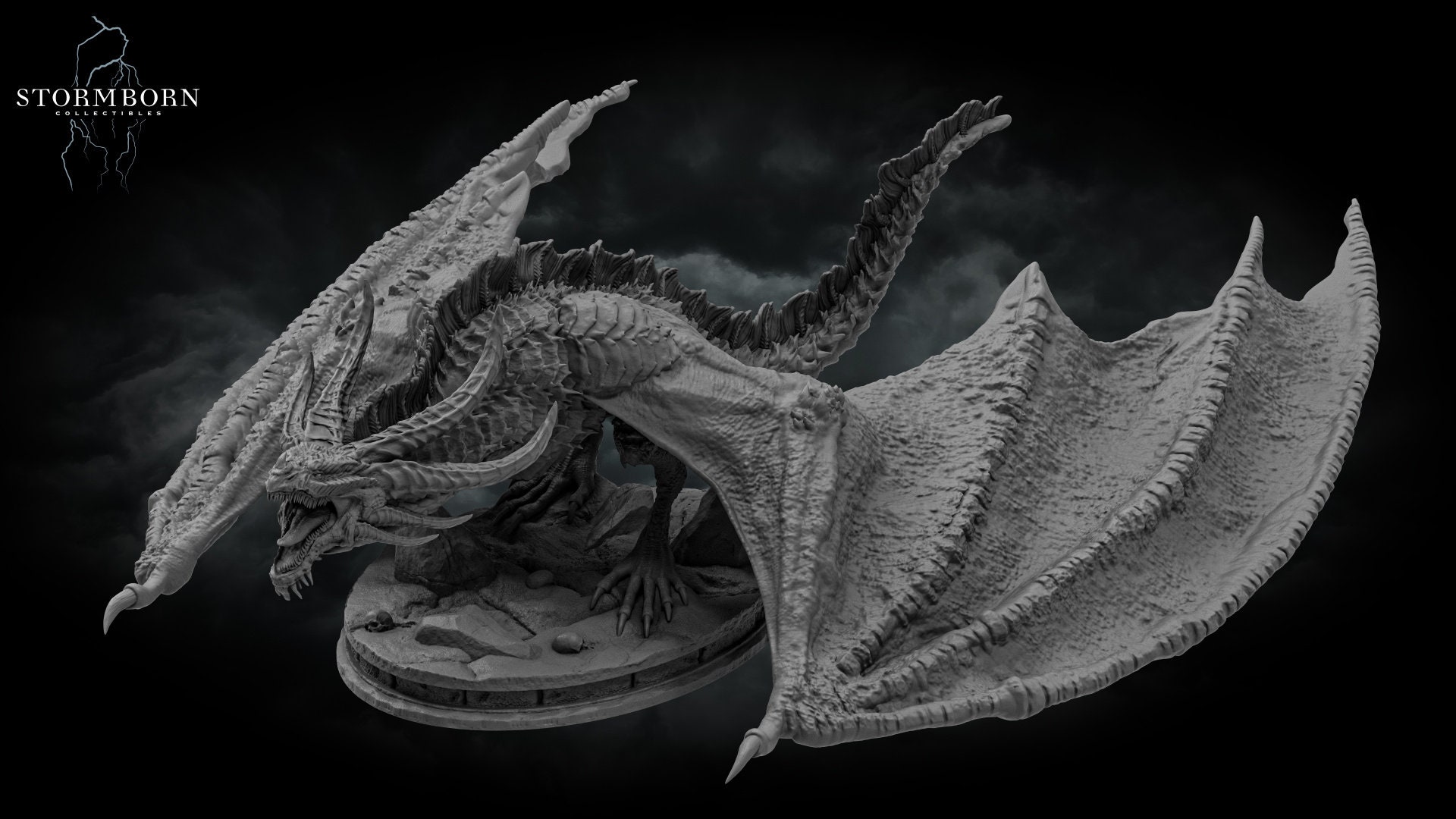 Dnd Dragon Mini Large Boss Miniature Dnd Enemy Miniature for Dungeons ...