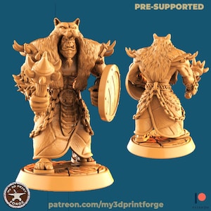 DnD Orc Shaman miniature for Dnd world of warcraft minis Dungeons and Dragons mini 3d printed miniature Heroquest wow inspired minis