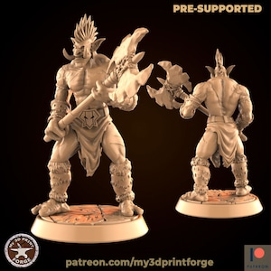 DnD Low level Troll miniature for Dnd world of warcraft minis Dungeons and Dragons mini 3d printed miniature Heroquest wow inspired minis