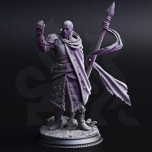 DnD Human Monk miniature for DnD mini Fighter Characters mini for Dungeons and Dragons mini for Heroquest ttrpg Gaming Drow elemental monks