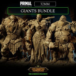 DnD Giant Bundle mini for Dungeons and Dragons mini Lord of the Print miniatures for Heroquest ttrpg pathfinder 3d printed viking giant