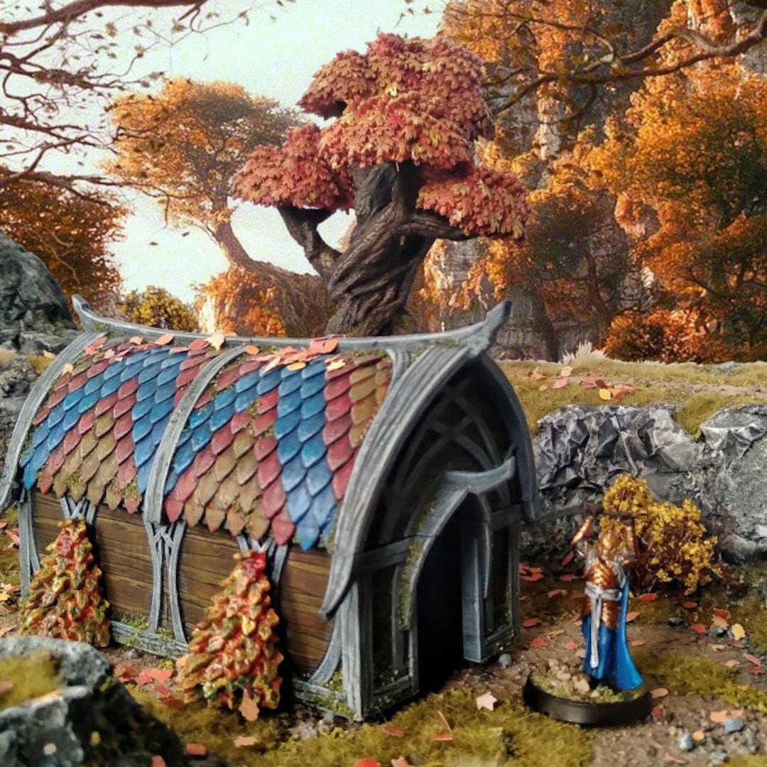 Elf Building Elven Town Rivendale Terrain Elf City Dungeons and Dragons Building ...