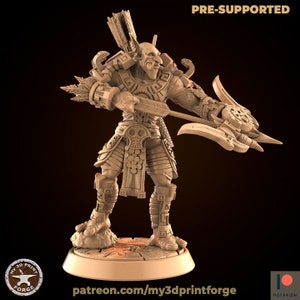 DnD Troll Hunter miniature for Dnd world of warcraft minis Dungeons and Dragons mini 3d printed miniatures for Heroquest wow inspired minis