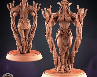 DnD Female Night elf miniature for Dnd world of warcraft minis Dungeons and Dragons mini 3d printed miniatures for Heroquest night elf Druid