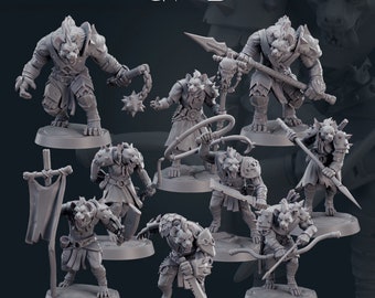 DnD Gnoll miniature miniature Evil monster mini dnd enemy monster Dungeons and Dragons mini D&D model for Heroquest Table top Dice game