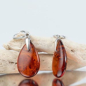Classy drop earrings, Handmade teardrop earrings, Unique amber lever back, Cognac color dangle amber, Elegant jewelry, Mother&#39;s day gift