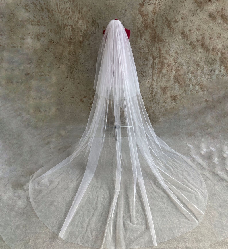 Simple Cathedral Wedding Veil image 3