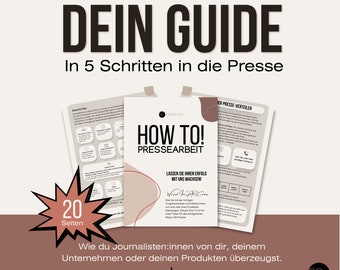 How To!Press work | in 5 steps to the media | Convince journalists | Company | Write a press release | Download | E-paper